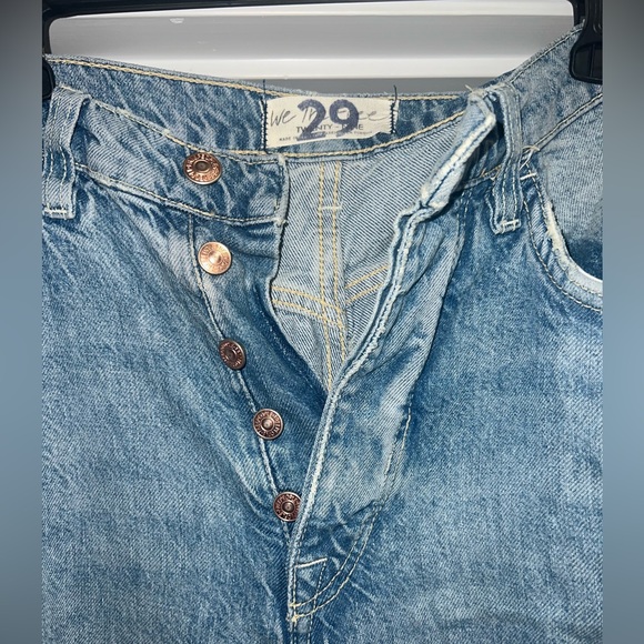 Free People Ollie Jeans, NEW, size 29, We the Free Wide leg distressed - Picture 8 of 8